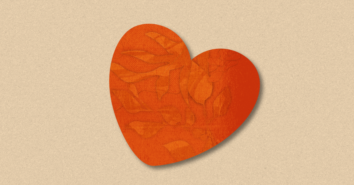 An illustration of a red love heart