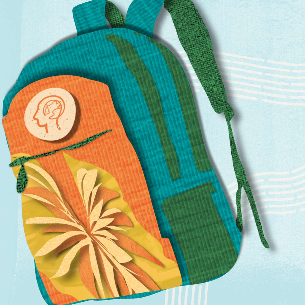 Resilience Rucksack on a blue background