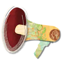 An illustration of a megaphone