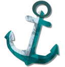 An illustration of a blue anchor