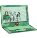 An illustration of a laptop