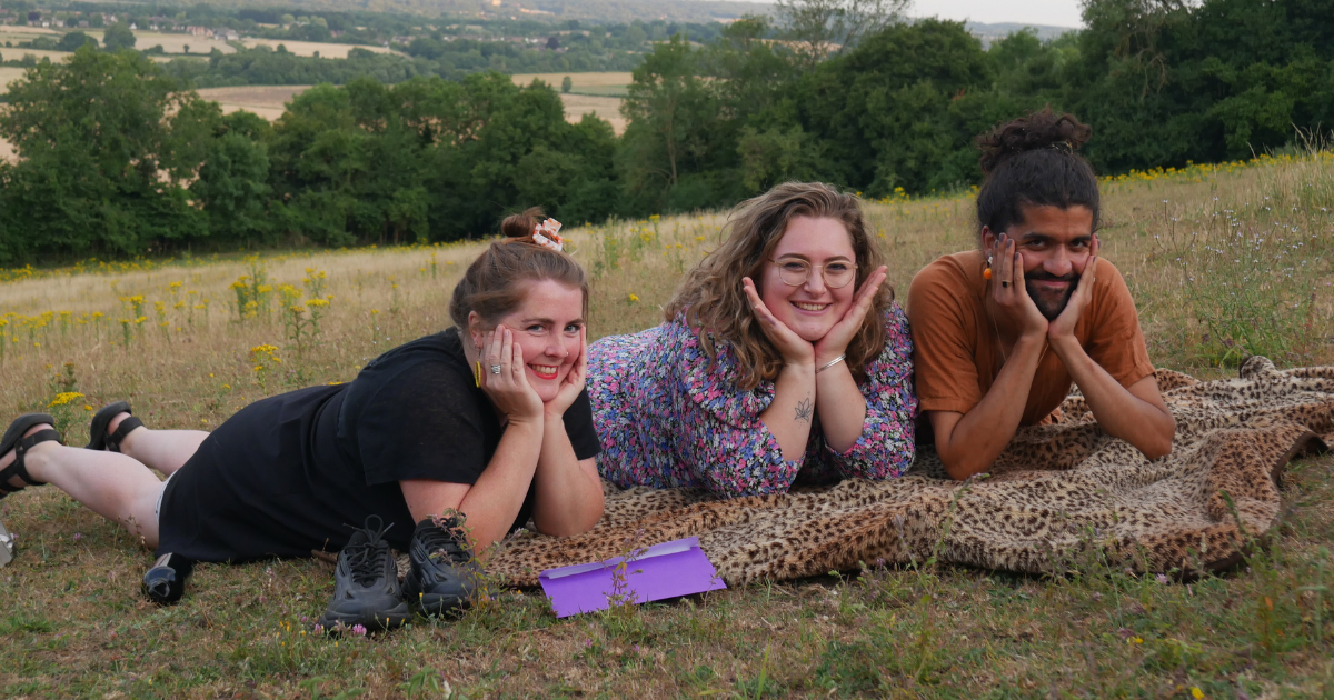 TRP x CPA: 3 young people smiling and posing for a photograph out in nature